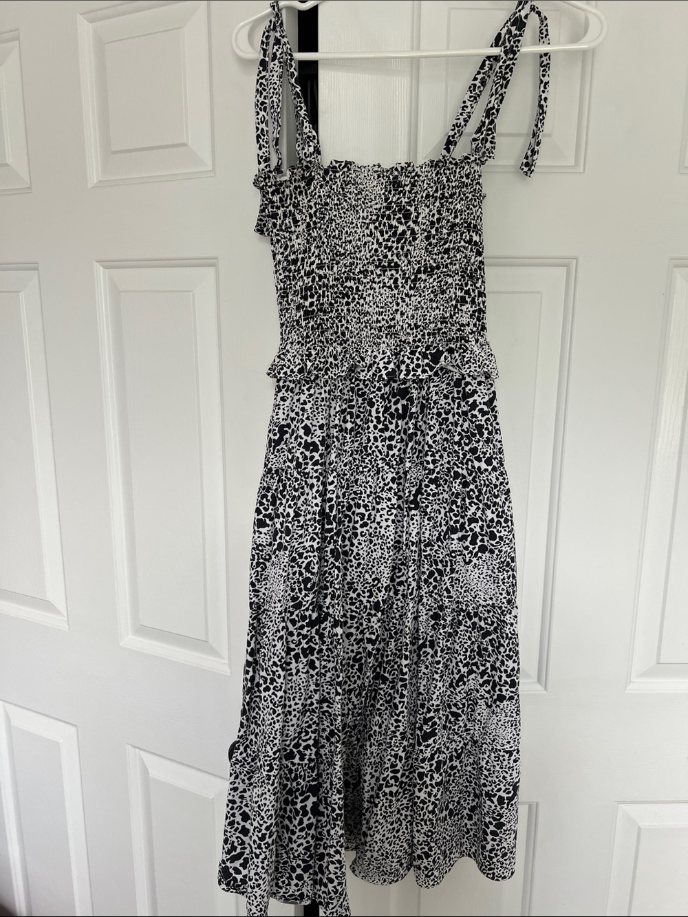 Women's Tyler Boe Smocked Midi Dress with Tie Straps